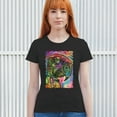 thumbnail image 3 of Tee Hunt Dean Russo Colorful Parrot T-Shirt Exotic Bird Beak Feather Women's T-Shirt Tee, Black, 3X-Large, 3 of 5