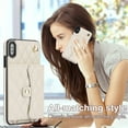 thumbnail image 3 of for iPhone X/XS Back Case, Luxury Ultra Slim Shockproof PU Leather Card Slots Kickstand Magnetic Snap Shoulder Strap & Wristlet RFID Blocking Phone Cover for iPhone X/XS, White, 3 of 9