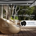 thumbnail image 2 of ALEKO 16' x 10' Grey White Stripes Retractable Motorized Patio Awning Sunshade, 2 of 8