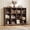 Walnut, variant on Homieasy 12 Cube Organizer Cabinet with Charging Station & USB Ports, Wooden Bookcase with 13 Open Shelves for Living Room, Bedroom, Brown Oak