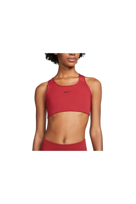 Swoosh Dri-FIT Racerback 1 Piece Pad Medium Impact Sports Bra Pomegranateblack XS