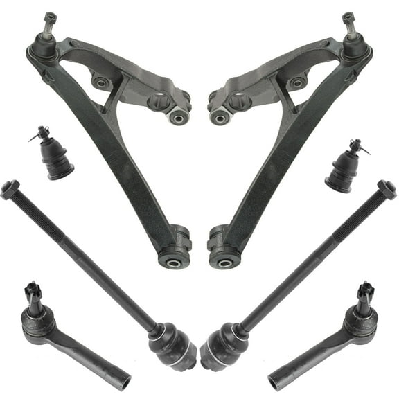 TRQ 8 pc Steering & Suspension Kit Control Arms Ball Joints Tie Rods New PSA63535