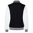 thumbnail image 5 of NKZNKZ Varsity Jacket Men Men's Baseball Jacket Outerwear Jackets High School Letterman Bomber Style Baseball Jackets For Men BLACK L, 5 of 8