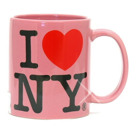 I Love NY Souvenir Mug Pink 30036, Official I Love NY Mugs By Torkia International From