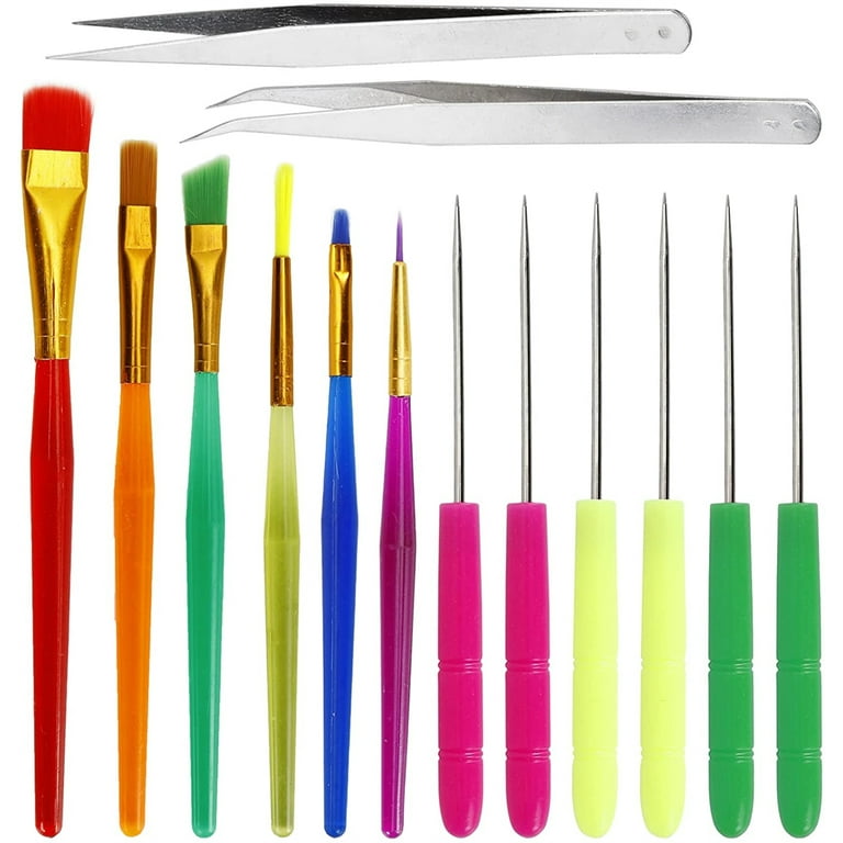 14PCS Clay Tools Pottery Tools Modeling Clay Craft Cake Decorating Kit Cookie  Decorating Supplies 1 Set Tool Kit for Baking Supplies Including 6 Cookie  Scribe Needle, 6 Decoration Brushes, 2 Tweezers 