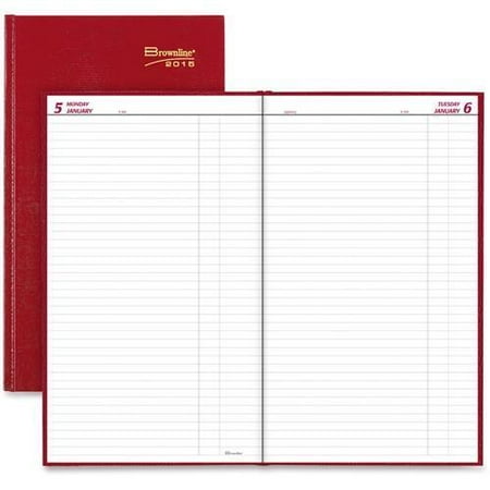 c551red brownline daily untimed planner appointment book daily
