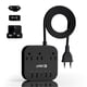 thumbnail image 1 of Adaptador de Enchufe Europeo Unidapt Negro con Regleta y Cable de Extensión de 5 Pies, 1 of 6