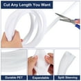thumbnail image 3 of Unique Bargains 25 Ft - 1/2 in Expandable Braided Cable Sleeving, PET Split Sleeving Cable Management, White, 3 of 6