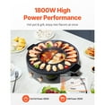 thumbnail image 2 of KFFKFF Hot Pot with Grill, 1800W 2-in-1 Electric Smokeless Grill and Hot Pot, Korean BBQ Shabu Shabu Hotpot with Separate Dual Temperature Control, Non-stick Pan, for 2-8 People Family Dining, 2 of 9