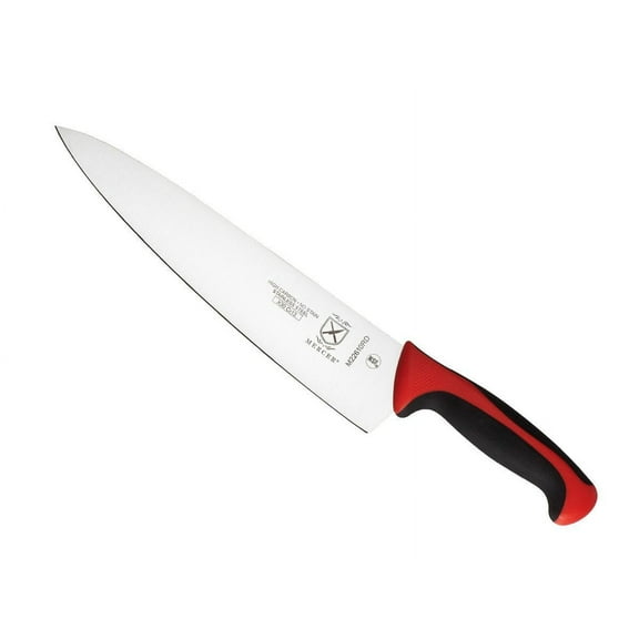 Mercer Cutlery Chefs Knife,10 in Blade,Red Handle M22610RD