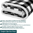 thumbnail image 5 of PAVILIA Buffalo Plaid Sherpa Blanket Throw Twin, Black White Check | Fuzzy Checkered Flannel Fleece Blanket for Couch Bed | Fluffy Warm Cabin Plaid Plush Microfiber Blanket | 60x80, 5 of 7