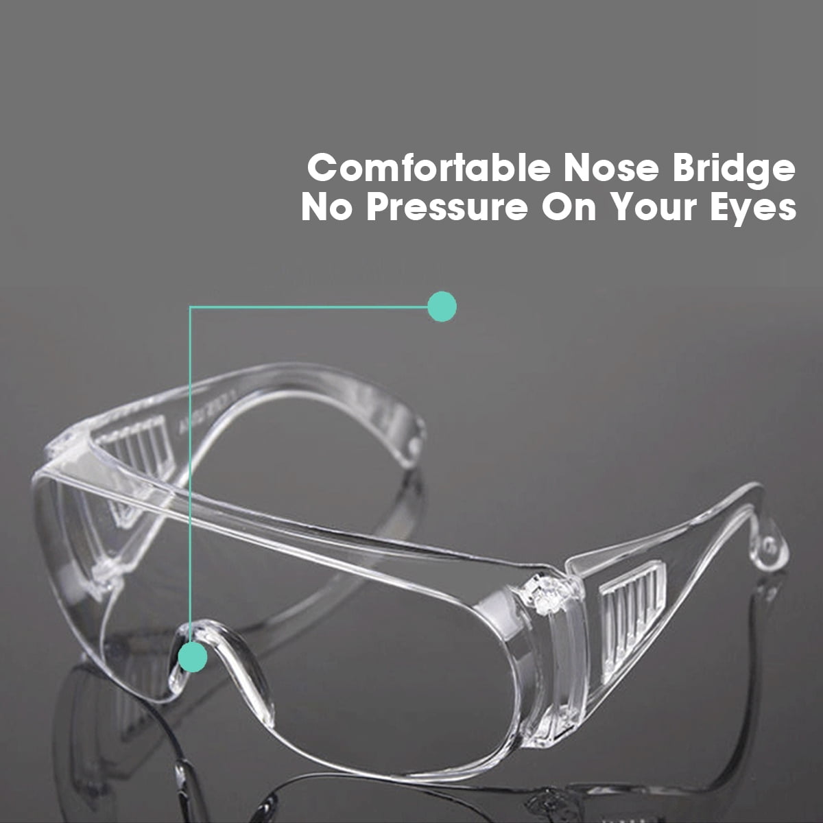 1/3/5Pcs Safety Adult Goggle Clear Glasses Eye Protect Work Lab Anti