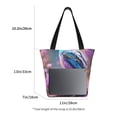 thumbnail image 3 of Pofeuu Beautiful Flower Blue Bird Print Women Fashion Shoulder Handbags Top Handle Satchel Bags Tote Shoulder Shopping Bag Stylish Canvas Tote Bag, 3 of 6