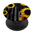 thumbnail image 1 of PopSockets PopGrip con diseño de girasoles con bandera estadounidense para teléfonos y tabletas, 1 of 6