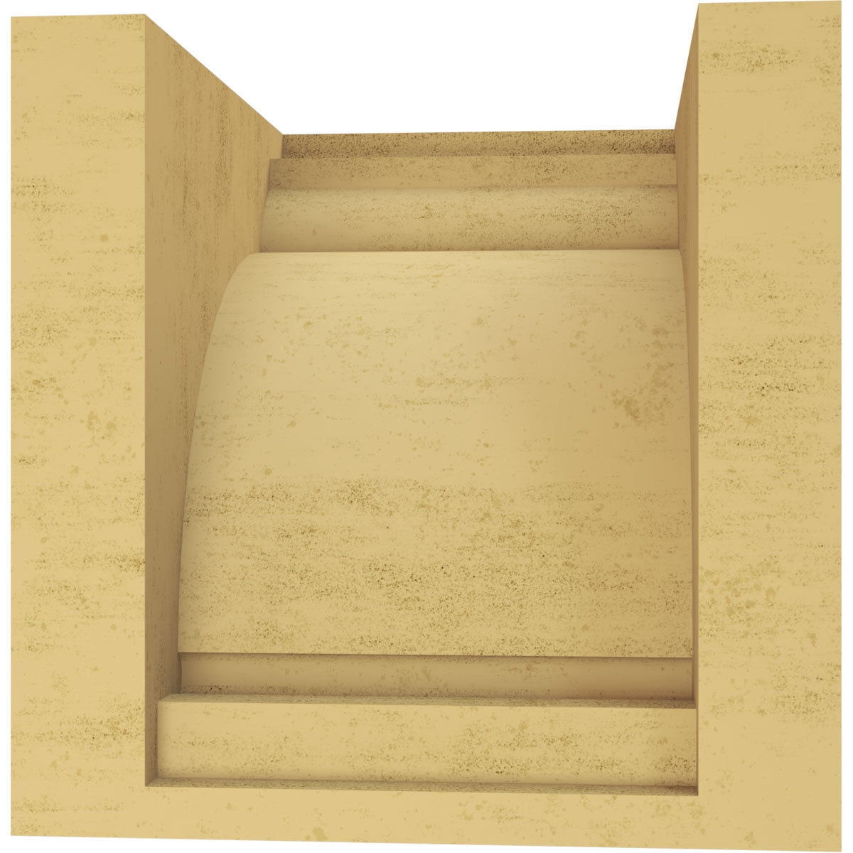6"W x 6"D x 6"H Wide Hughes Rough Cedar Woodgrain TimberThane Corbel, Primed Tan