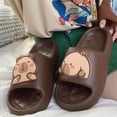 thumbnail image 4 of Bonitas zapatillas de suela gruesa con diseño de capibara para mujer, sandalias de baño, playa, interior, zapatos de verano para parejas, 4 of 5