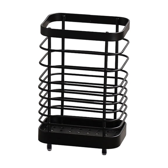 Black Black Metal Toothbrush Toothpaste Holder Shower Caddy For Countertop Vanity No Drilling Installation