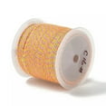 thumbnail image 2 of U8MO 1 Roll Handmade 4-Ply Polycotton Cord Macrame Cotton Rope with Gold Wire 1.5mm-Orange 02, 2 of 3