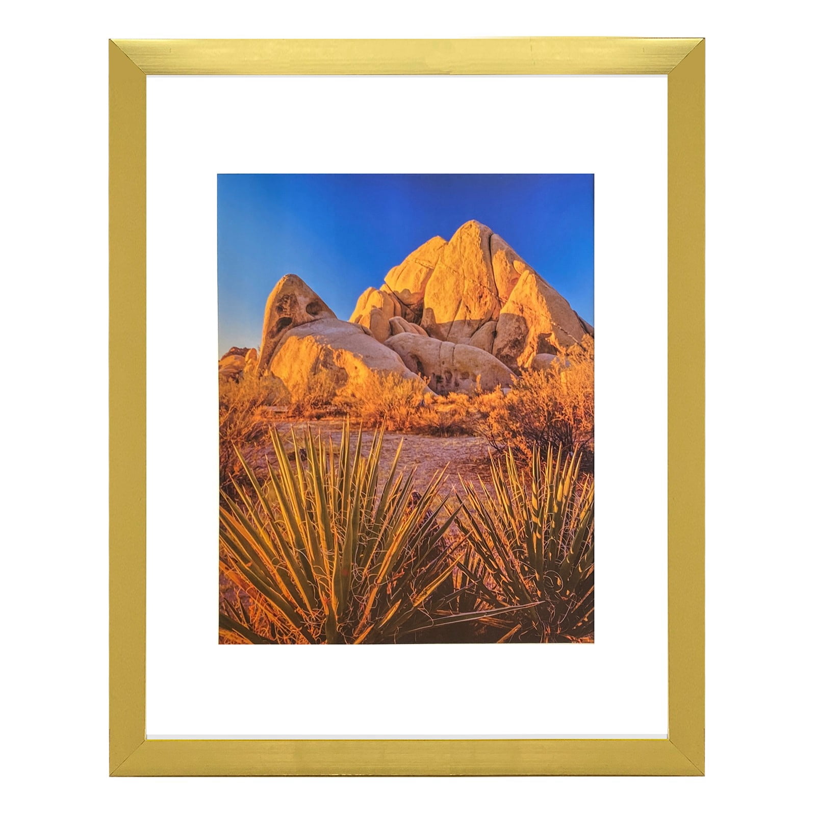 Picture Frame PVC Gold Frame 13.4W*3.1D*16.4H/6.4LB Wall Mount Display, Pack of 5