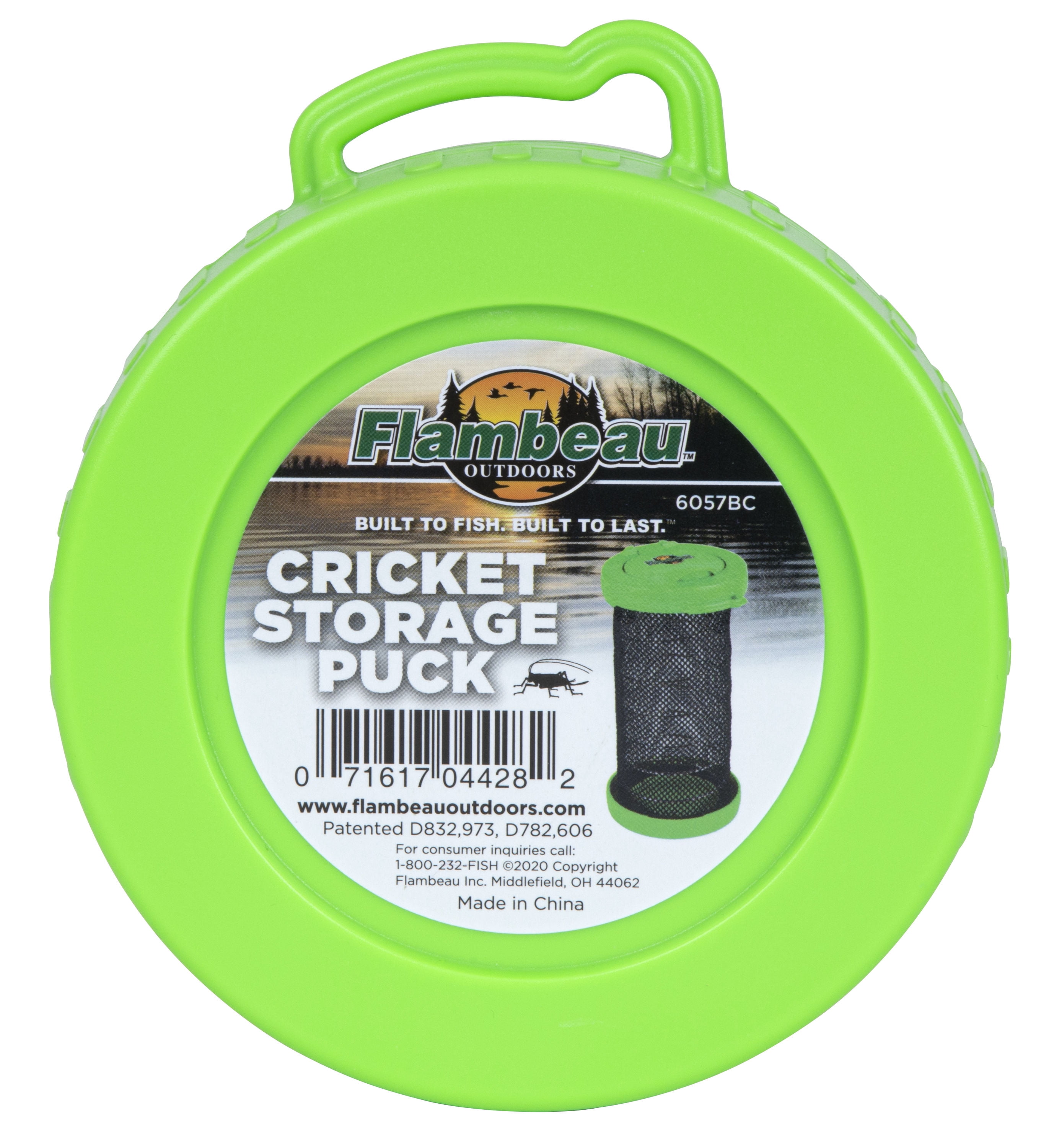 (2 pack) Flambeau Outdoors, Cricket Storage Puck, Collapsible, 6057BC, 1 Piece, Live Bait Storage, Plastic