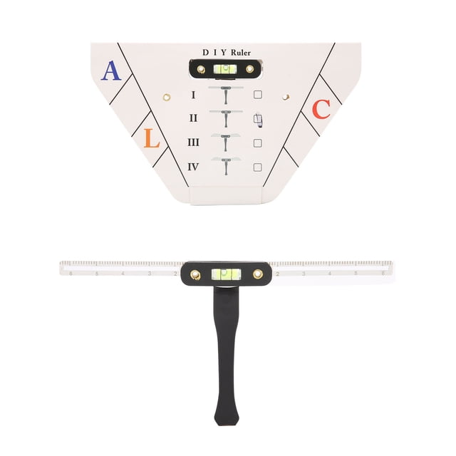 Eyebrow Ruler, Eyebrow Caliper Measuring Tool Eyebrow Tattoo Shaper Stencil Stainless Steel Semi Permanent Eyebrow Makeup Template Ruler Tens Machine
