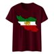 thumbnail image 1 of Camiseta de Manga Corta Impresa de Cuello Alto para las Mujeres, Tops de Cuello Redondo para las Mujeres Mezcla de Poliéster de Spandex de Uso Diario Casual, 1 of 5