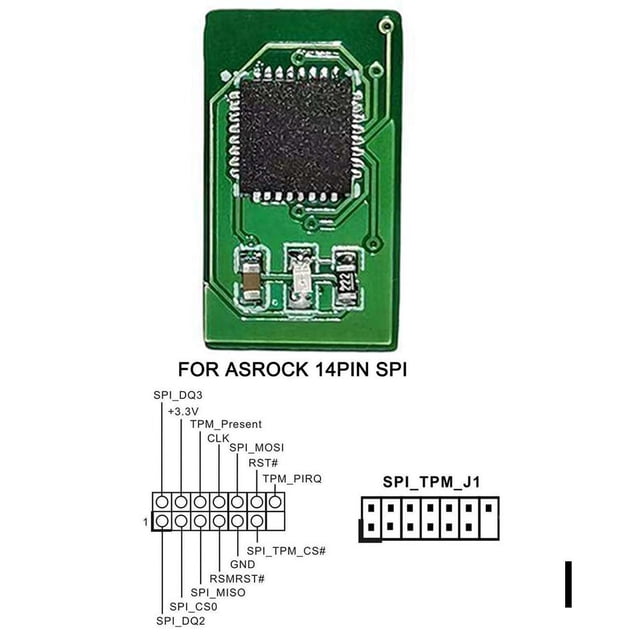Module de Sécurité Tpm20 Prend en Charge les Cartes Mères Multimarques 20-1 Broche 12 14 18 Vente