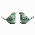 thumbnail image 4 of Sungmor Cast Iron Desktop Ornament - Graceful Hollow-Carved Birds Sculpture Home Decoration - Decorative & Lovely Animal Figurine Indoor Outdoor Statues - 2PC Pack & Green Color, 4 of 8