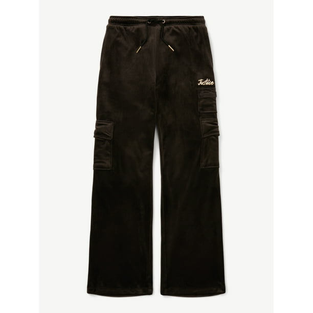【X-girl】VELOUR CARGO PANTS Justice Girls Velour Cargo Pocket Pant, Sizes Xs-Xlp