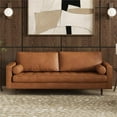 thumbnail image 6 of Pemberly Row Modern / Contemporary Vegan Leather Sofa in Brown, 6 of 6
