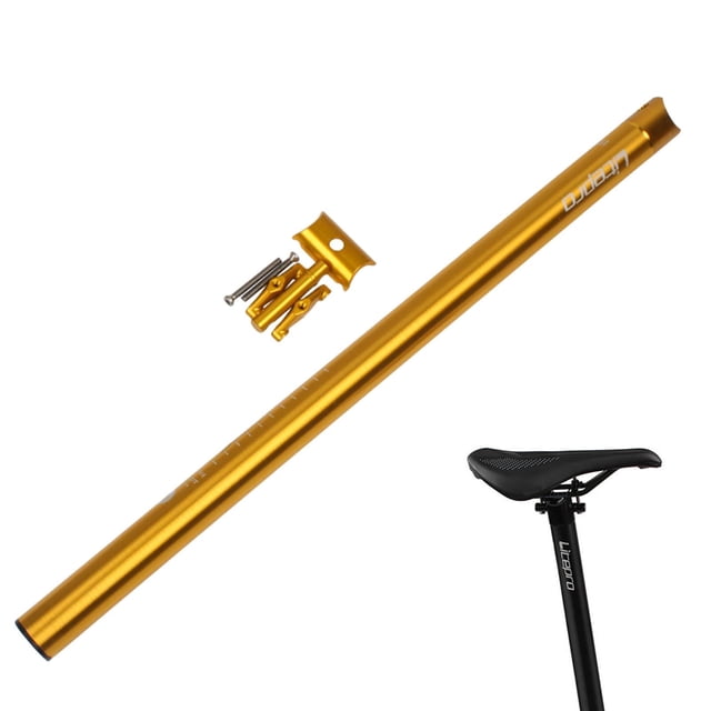 de Sillín de Bicicleta, Longitud de Aleación de Aluminio, 600mm, 31,8mm, Piezas de Tubo de Asiento para Bicicleta Plegable, Piezas de Equipo de C Oro Baoblaze Tija de sillín de bicicleta plegable