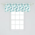 thumbnail image 2 of Ambesonne Fish Window Valance, Doodle Art Aquatic Life, 54" X 18", Mint Green White, 2 of 3