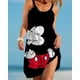 thumbnail image 2 of Disney-vestido de Minnie y Mickey Mouse para mujer, traje informal con estampado 3D, sin mangas, cuello Halter, holgado, Kawaii, 2 of 5