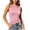 Pink, variant on GERsome Women's Hooded Tank Tops Crew Neck Open Back Lace UP Workout Sleeveless Shirts for Summer Gym Athletic Blue Size L