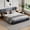 Gray, variant on MODERNLUXE Queen Size Platform Bed, Upholstery Bed Frame, No Box Spring Needed, Beige