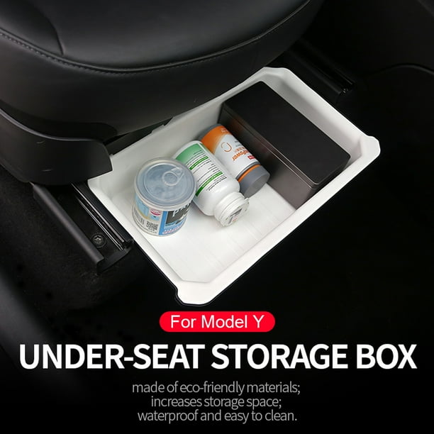 Bandeja para llaves de gafas TPE Panel de almacenamiento automático organizador de coche bicapa para Tesla modelo Y