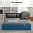 thumbnail image 6 of CECER 3 in 1 Convertible Sleeper Sofa Bed, Twin Size Pull Out Couch for Living Room - Gray, 6 of 8