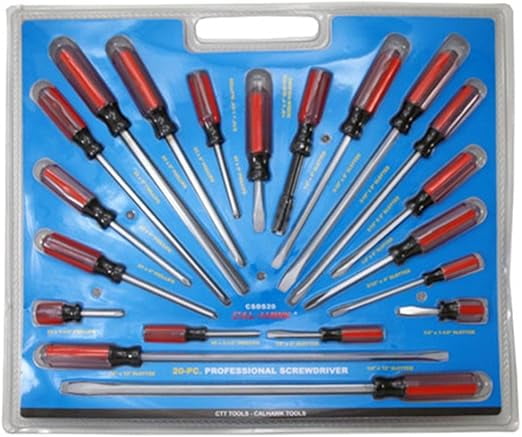 20 Piece Mechanic's Complete Large Selection Screwdriver Tool Set