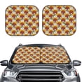 thumbnail image 6 of Lsque Cartoon Sunflowers 2 PCS Windshield Sun Shade | CarFoldable Window Covers | Car Accessories Reflect UV for Universal Cars SUV Truck | Small, 6 of 7