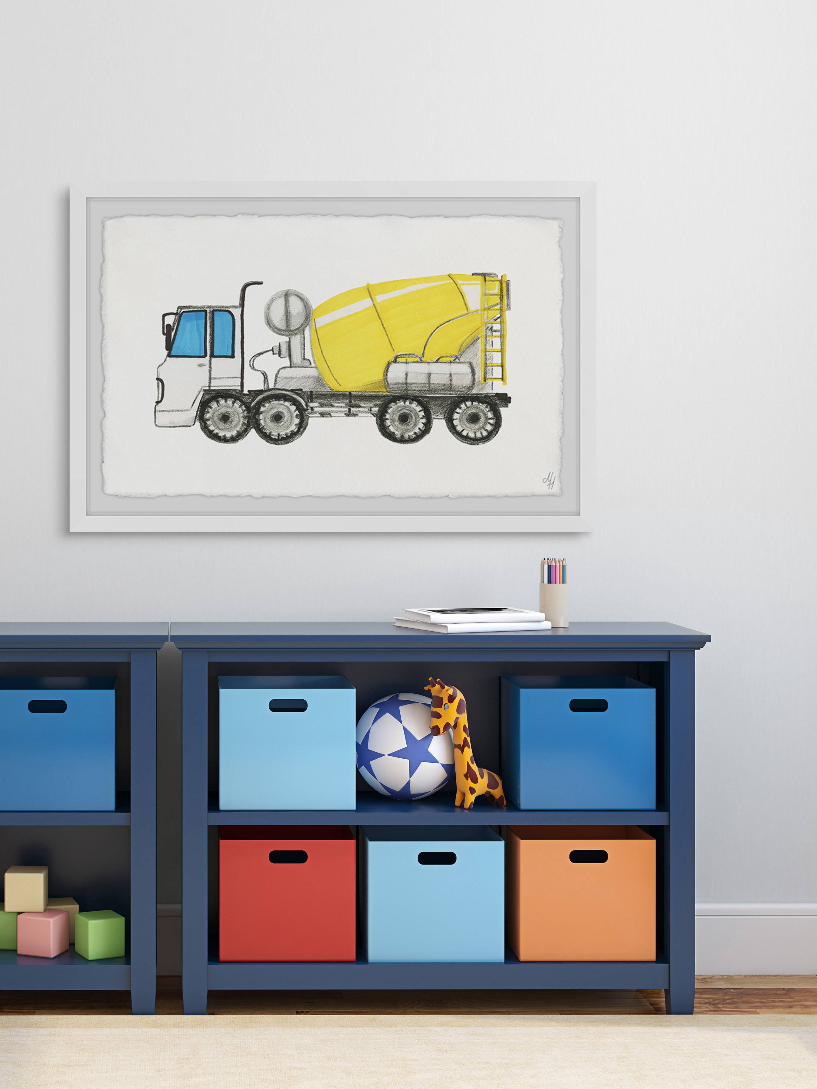 Marmont Hill Concrete Mixer Truck Framed Wall Art
