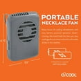 thumbnail image 6 of O2COOL 3.5 inch Deluxe Personal Battery Powered Necklace Fan for Cooling - Gray, 6 of 6