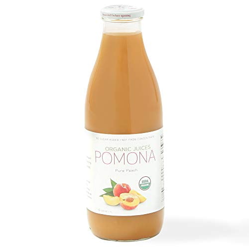 Pomona Organic Pure Peach Juice 1 Liter Bottle Pack Of 4 Cold Pressed Organic Juice Non Gmo No Sugar Added Not From Concentrate Gluten Free Kosher Certified Preservative Free Walmart Com Walmart Com