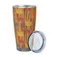 thumbnail image 2 of KLL Autumn Maple Leaf Stripes Print 40oz Stainless Steel Insulated Car Cup with Spillproof Lid - Keep Your Drink Hot or Cold on the Go-Straw Three-piece Set, 2 of 8