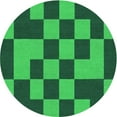 thumbnail image 1 of Ahgly Company Tapis d'Intérieur Lavables en Machine, Ronds, Transitionnels, Vert Émeraude Profond, Ronds de 5 Pi, 1 of 7