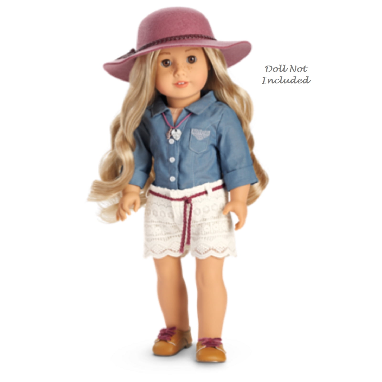 American Girl Tenney's Hat and Necklace for 18-inch Dolls
