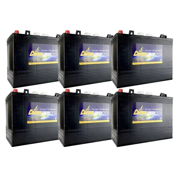 x6 | Crown 12 Volt 150Ah Deep Cycle Battery ; Replaces Trojan T-1275 T1275