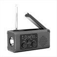 thumbnail image 1 of Radio Meteorológico de Emergencia, Radio de Alerta Meteorológica de 2000 MAh con Carga Solar, Manivela y Carga USB, Radio AM/FM Gris, 1 of 5