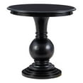 thumbnail image 1 of Pemberly Row Transitional Wood Accent Table w/ Pedestal Base in Jet Black, 1 of 12