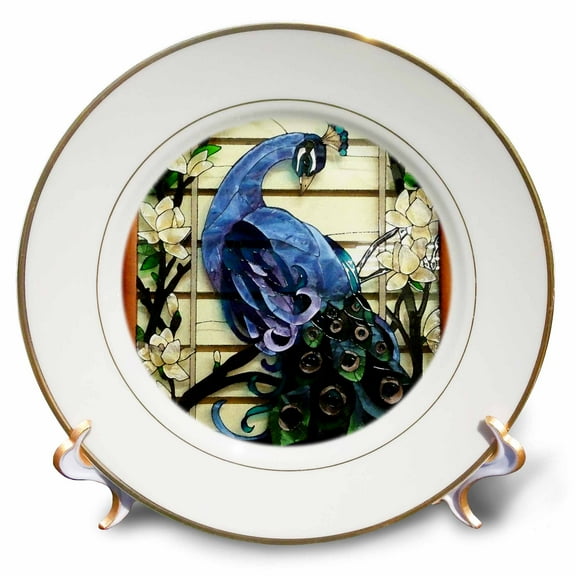 3dRose, Peacock Proud, 8 inch Porcelain Plate