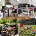 thumbnail image 5 of Colorful Tie Dye Spiral Pattern Square Fitted Tablecloth with Elastic Edge,Square Table Cover,Washable Elastic Table Cover for Home Kitchen Party Decor 36"x36", 5 of 6
